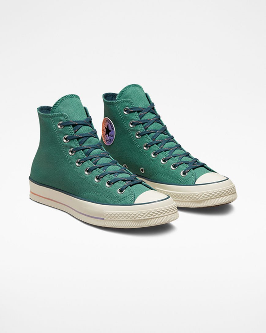 Dámské Boty Vysoké Converse Chuck 70 Color Fade Zelene | CZ ALUX80